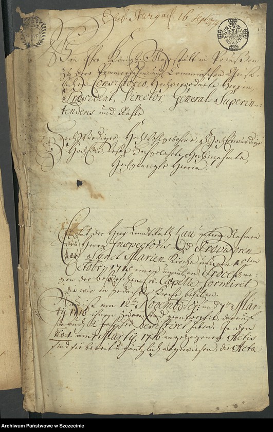 image.from.unit.number "Regierungsrat Laurens und Rat Johann Müller gegen die Vorsteher der Marienkirche zu Stargard wegen der Kirchenstühle des Gregor Peßke"