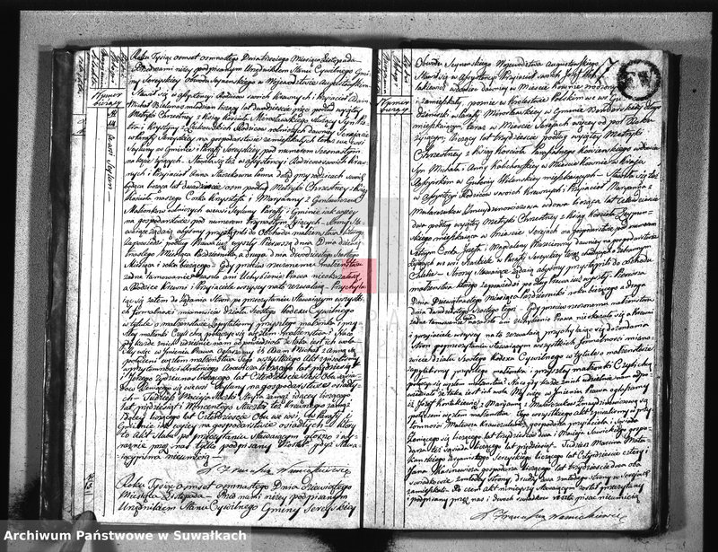 image.from.unit.number "Akta urzędnika stanu cywilnego gminy i parafii sereyskiey zaślubionych od dnia 1-go stycznia 1818 do ostatniego grudnia tegoż roku"