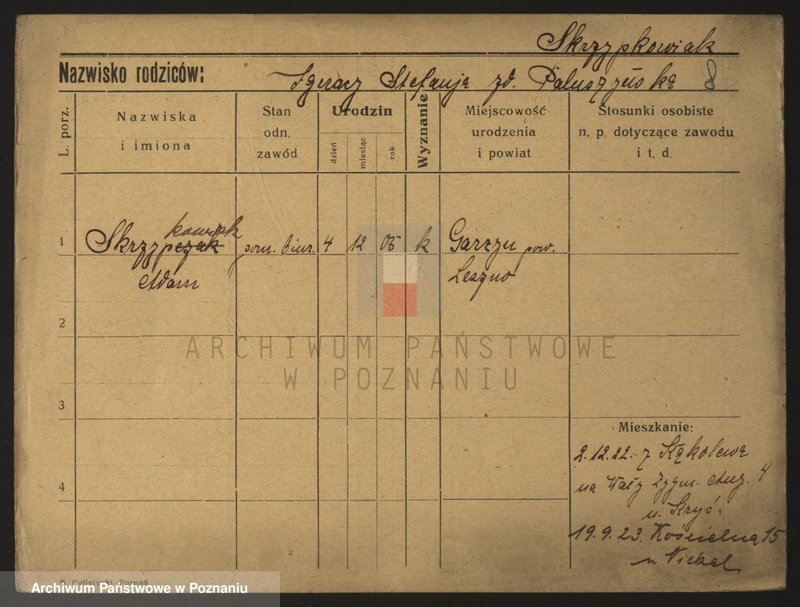 Obraz 19 z jednostki "Skrzypkowiak - Skórnik"