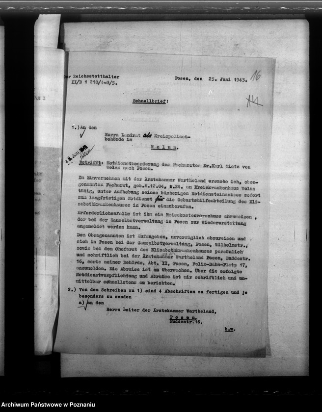 Obraz 20 z jednostki "Notdienstverpflichtung der Ärzte"