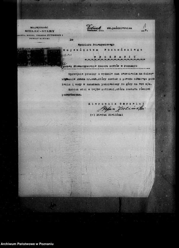 image.from.unit.number "Gorzelnia rolnicza w Dubinku powiat rawicki nr woj. kotła 2683"