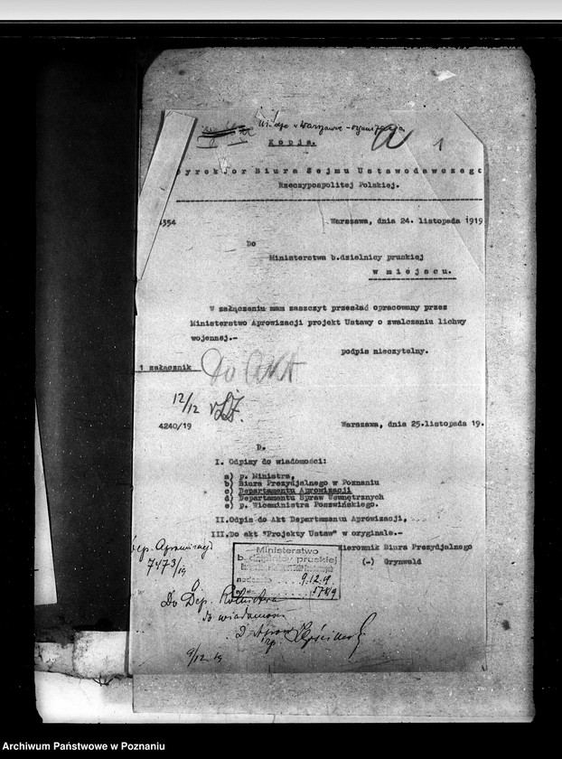 Obraz 5 z jednostki "Sprawy prawne ogólne okólniki i rozporządzenia ministerialne"