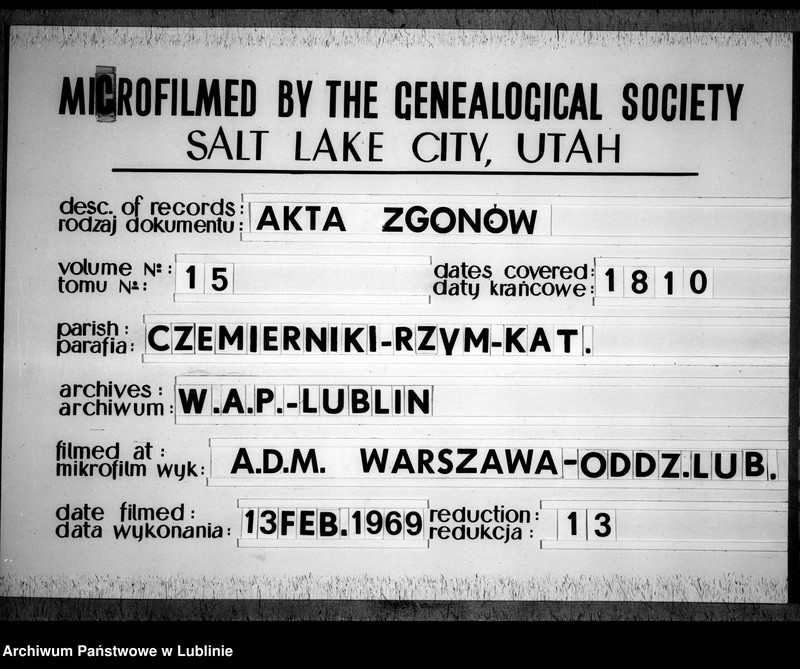 Obraz 1 z jednostki "Księga zgonów"