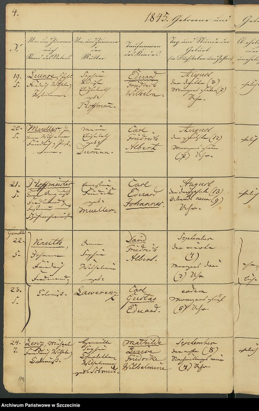 image.from.unit.number "Geburst-, Trau-, Sterberegister Hackenwalde (Krępsko). St. Katharinen-Kirchengemeinde Gollnow."