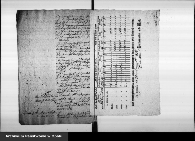 Obraz 16 z jednostki "Acta des Magistrats zu Oppeln von Monatlichen Zeitungs Berichte der Preiss Tabelle und diesfällige Corespondence Vol. XI angefangen im Juny 1806 bis ult[imo] Dec[ember] 1810"