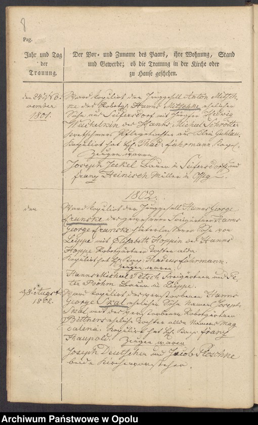image.from.unit.number "Copulations-Buch von Osseg vom Jahre 1798 - [1873] [Kościół filialny w Osieku Grodkowskim parafii rzymskokatolickiej w Lipowej]"