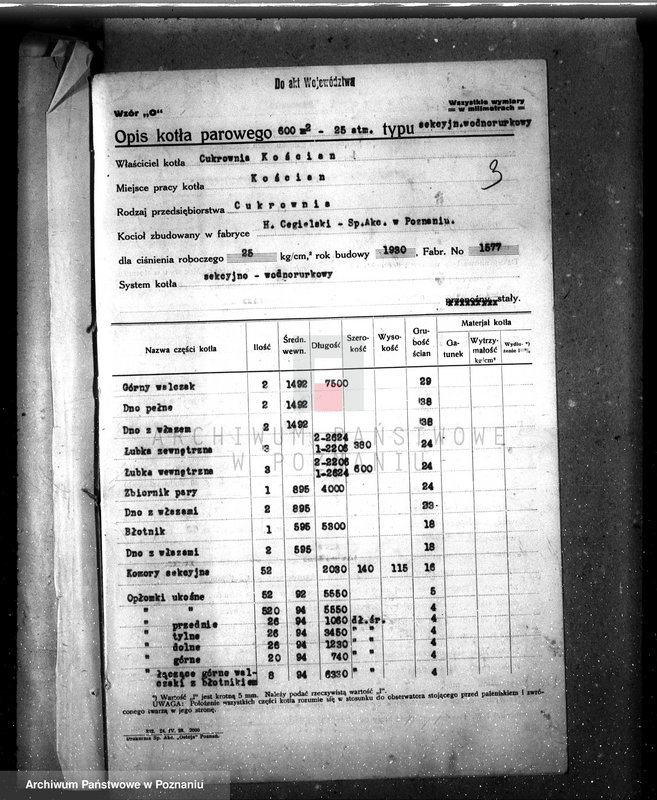 Obraz 7 z jednostki "Cukiernia w Kościanie nr woj. kotła 6480"