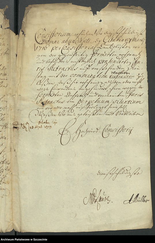 image.from.unit.number "Regierungsrat Laurens und Rat Johann Müller gegen die Vorsteher der Marienkirche zu Stargard wegen der Kirchenstühle des Gregor Peßke"