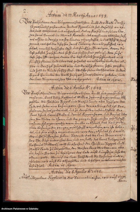 image.from.unit.number "[…] Praesidirende[s] Ambtbuch H. Bürgerm. Heinrich Freders [16.III.1648-31.III.1649] /indeks/"