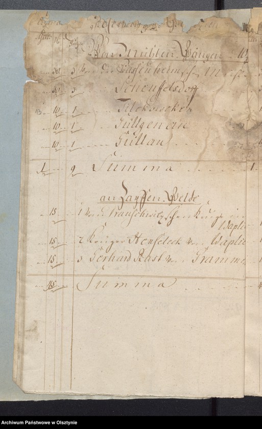 image.from.unit.number "Passenheimsche Stadt Kirchen Rechnung über Einnahme und Ausgabe"