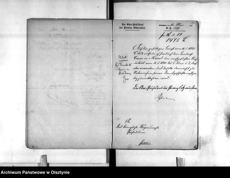 image.from.unit.number "Landrath Cranz [Friedrich Heinrich] in Memel, 8.9.01 zum Geh.[eim] Reg.[eierungs] Rat ernant"