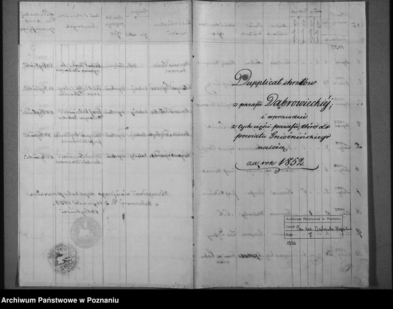 image.from.team "Akta stanu cywilnego Parafii Rzymskokatolickiej Dąbrówka Kościelna (pow. gnieźnieński)"