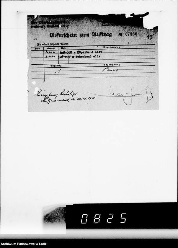 Obraz 19 z jednostki "E. Rechnungen [za dostawy towarów spoza Getta]"