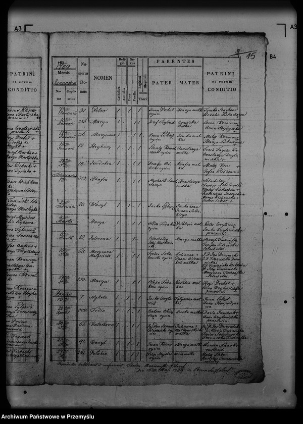 Obraz 19 z jednostki "[Kopie ksiąg metrykalnych parafii Turze (dekanat Rozłucz)]"