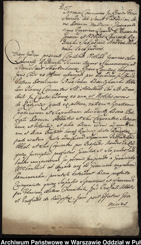 image.from.unit.number "Ekstrakt i kopia ekstraktu z ks. ziem. łomżyńskich wizji granic z 1524 roku między dobrami opata Stanisława Barczykowskiego Szczepankowo i Wszerzec a dobrami szlacheckimi Radgoszcz"