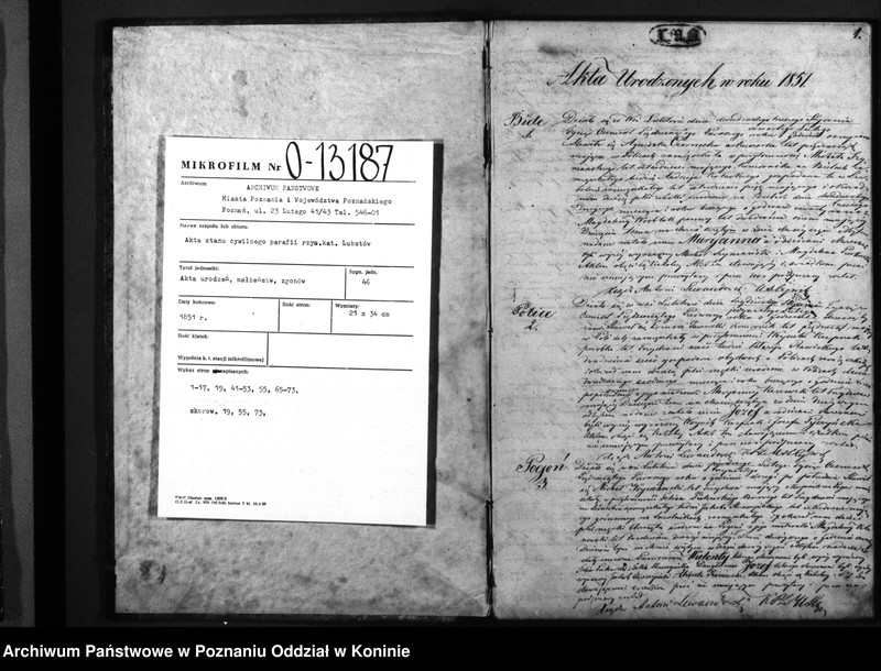 image.from.unit.number "Duplikat urodzonych, zaślubionych, zmarłych"