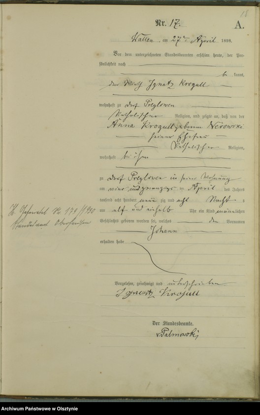 image.from.unit.number "Geburts-Haupt-Register Nr 1 - 67"
