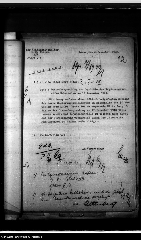 Obraz 16 z jednostki "Konferencje z landratami - korespondencja, porządki obrad"