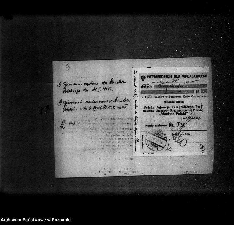 Obraz 9 z jednostki "/Towarzystwo Gimnastyczne Sokół V Bydgoszcz- rejestracja/"