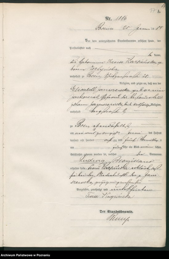 Obraz 20 z jednostki "Księga urodzeń t. III"