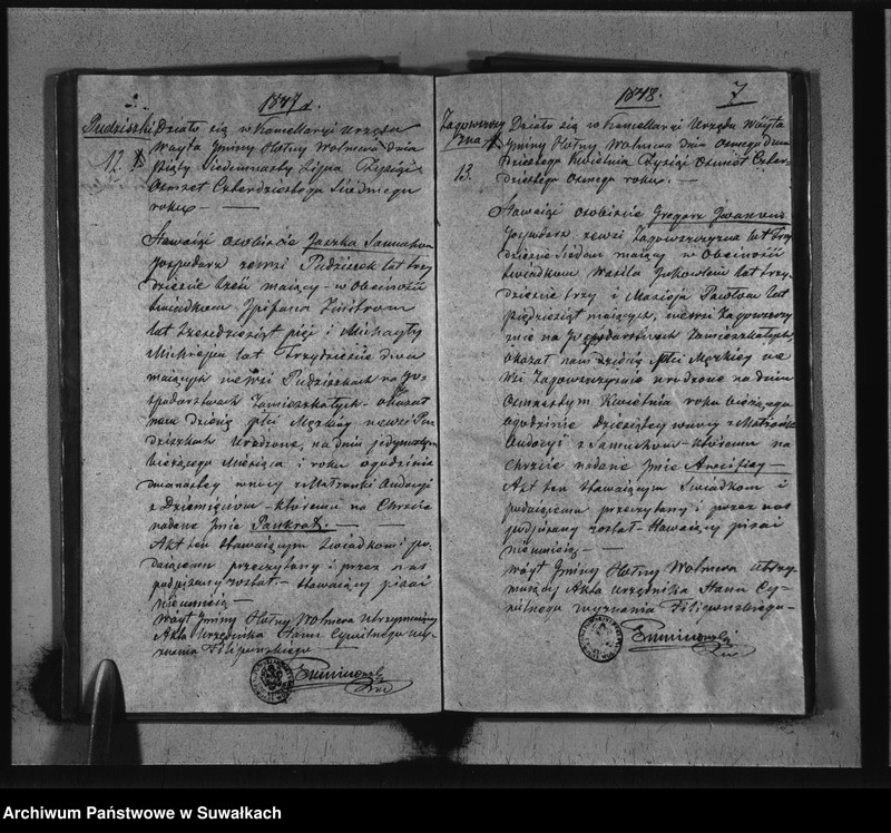 image.from.unit.number "Duplikat Sekty Filiponów gminy Hołny Wolmera z lat od 1843 do 1848"