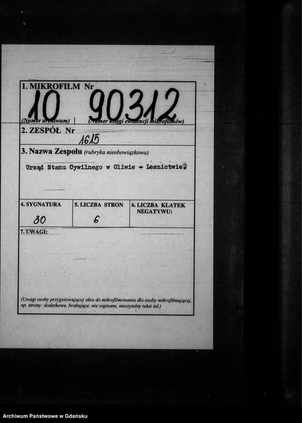 image.from.team "Urząd Stanu Cywilnego w Oliwie-Leśnictwie, obecnie część Gdańska"