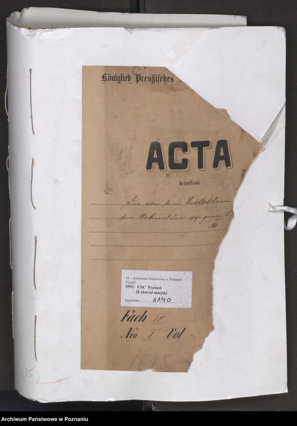 Obraz 2 z jednostki "Die von den Verlobten beigebrachten Urkunden zur Eheschliessung pro 1895"