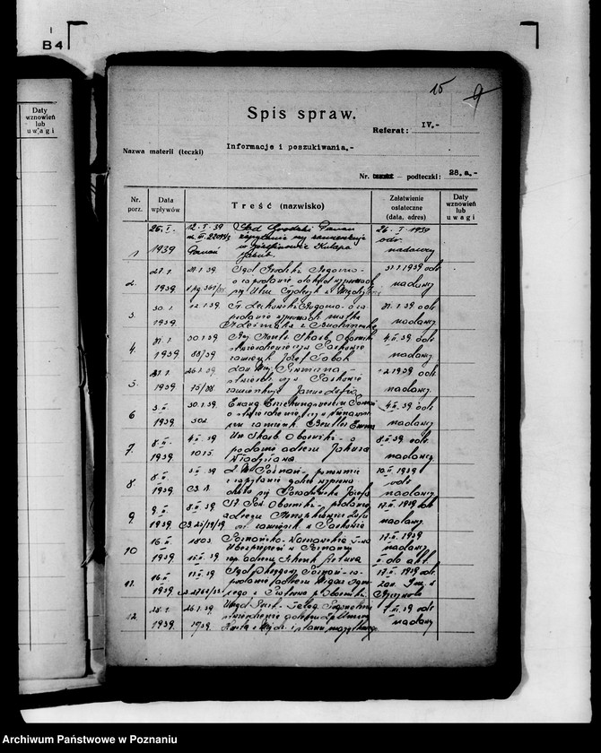 Obraz 19 z jednostki "Spisy spraw /Referat IV/ Wydział Pracy i Opieki Społecznej"