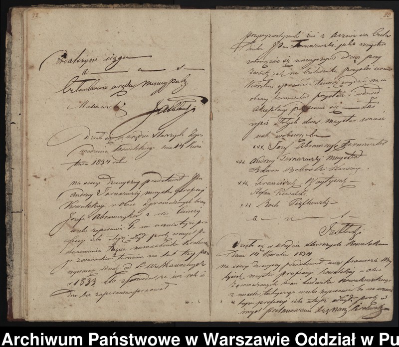 image.from.unit.number "Książka Urzędu Starszych Profesyi Kowalskiej /dopisywanie uczniów, umowy o naukę/"