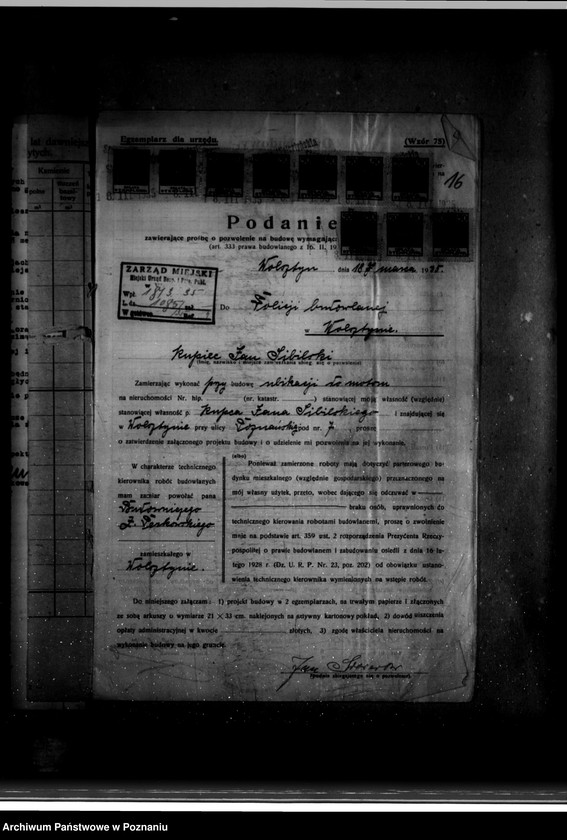 Obraz 20 z jednostki "Zatwierdzenie zakładu przemysłowego /młyna/ Jana Sibilskiego w Wolsztynie"