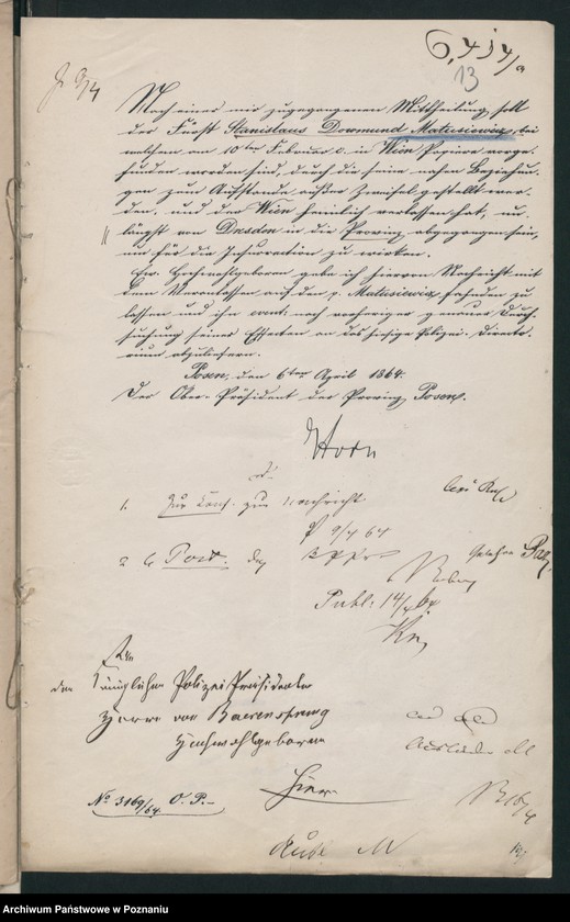 Obraz 17 z jednostki "A. betr. Johann von Małkowski und Fürst Stanislaus Dowmund Matusiewicz aus Wien"