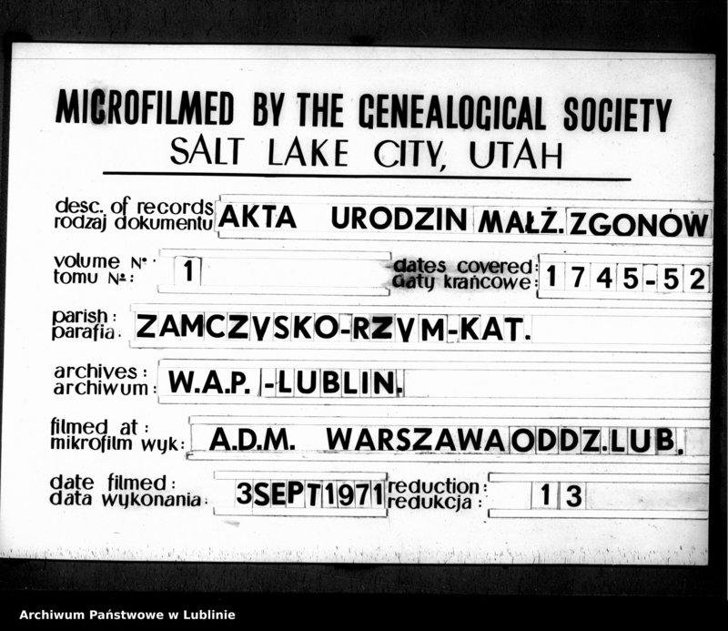 Obraz 1 z jednostki "Liber baptisatorum, copulatorum et mortuorum"