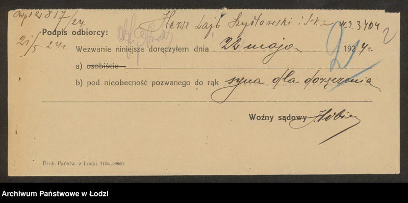 Obraz 4 z jednostki "Hersz Lajb Szydłowski i S-ka- sprzedaż manufaktury"