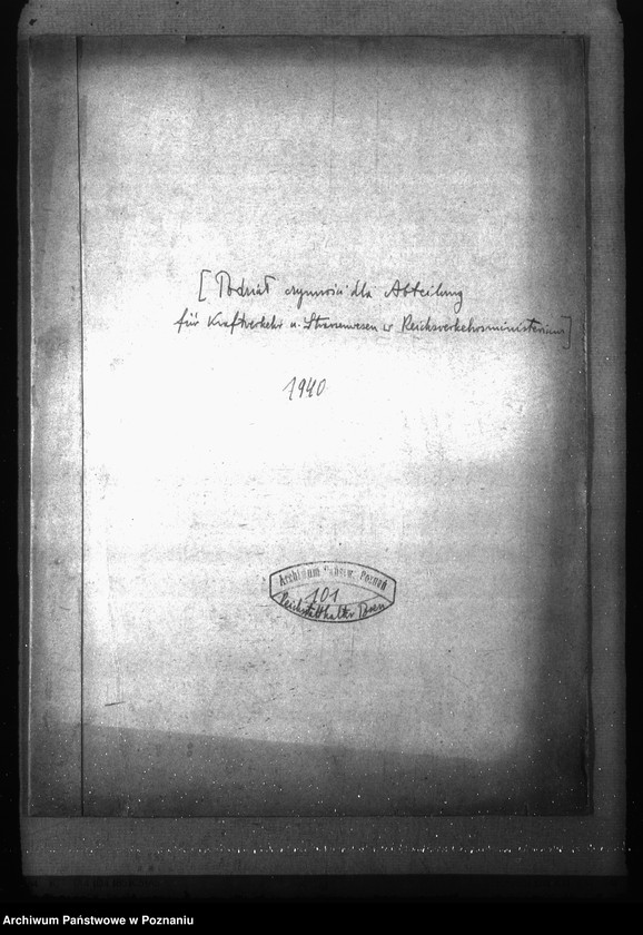Obraz 4 z jednostki "Podział czynności dla Abteilung für Kraftverkehr und Strassenwesen w Reichsverkehrministerium"