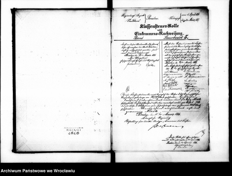 image.from.unit.number "Klassensteuerrolle nebst Eikommens - Nachweisung"