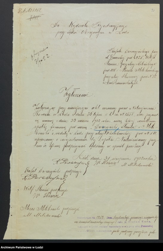 Obraz 4 z jednostki "Dereczyński, Sławin, Milikowski – sprzedaż towarów manufakturowych"