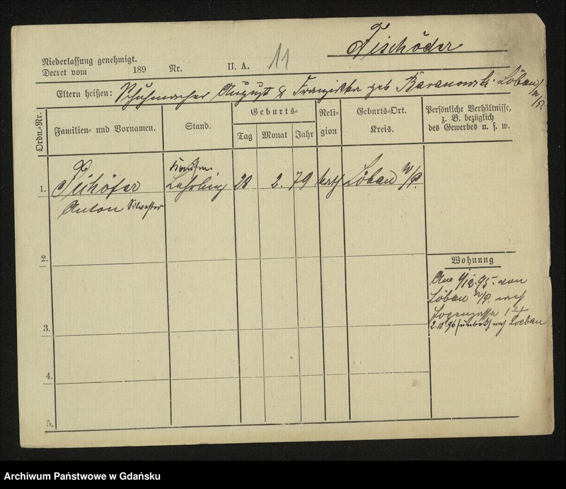 image.from.unit.number "Karty meldunkowe: Fischereit - Flanz"