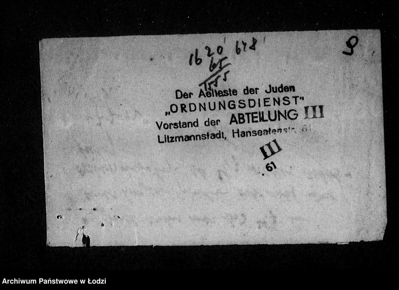 Obraz 12 z jednostki "I Ordnungsdienst [Zasiłki chorobowe dla pracowników wydziału, listy pracowników, zaświadczenia lekarskie]"