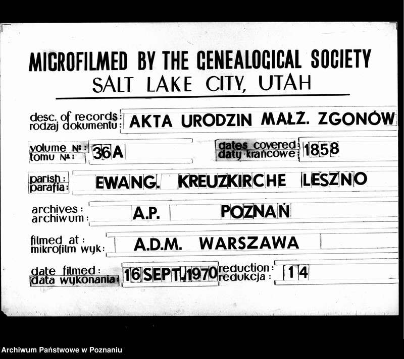 Obraz 1 z jednostki "Duplikat der Getrauten, Gebornen u. Verstorbenen"