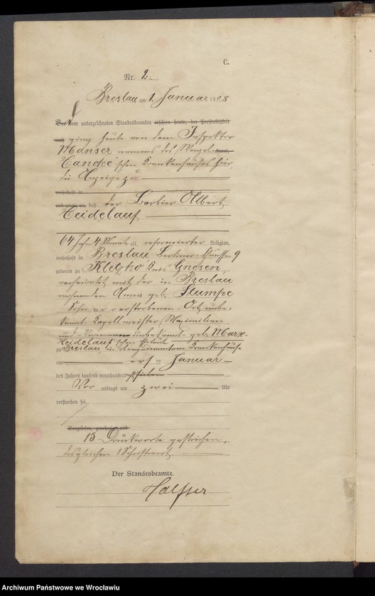 image.from.unit.number "Sterbe-Haupt-Register Breslau II 1908 Band 1"