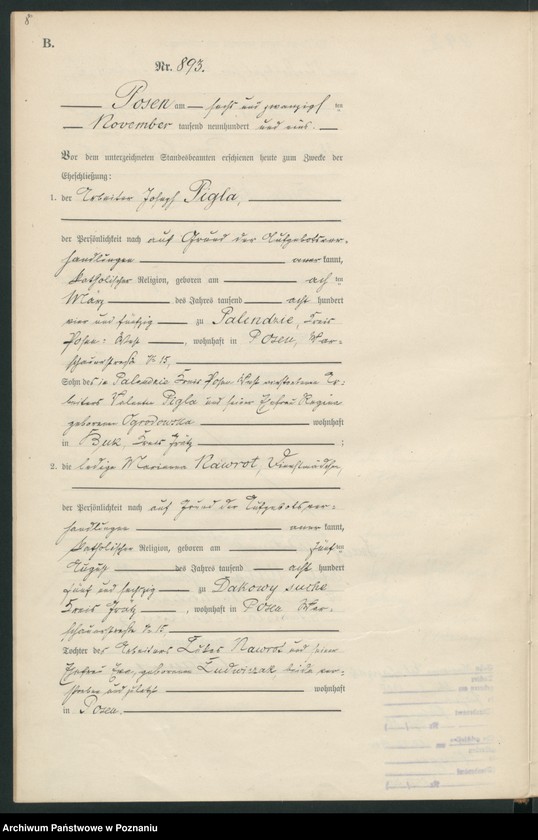 Obraz 11 z jednostki "Księga miejscowa małżeństw t. IV"