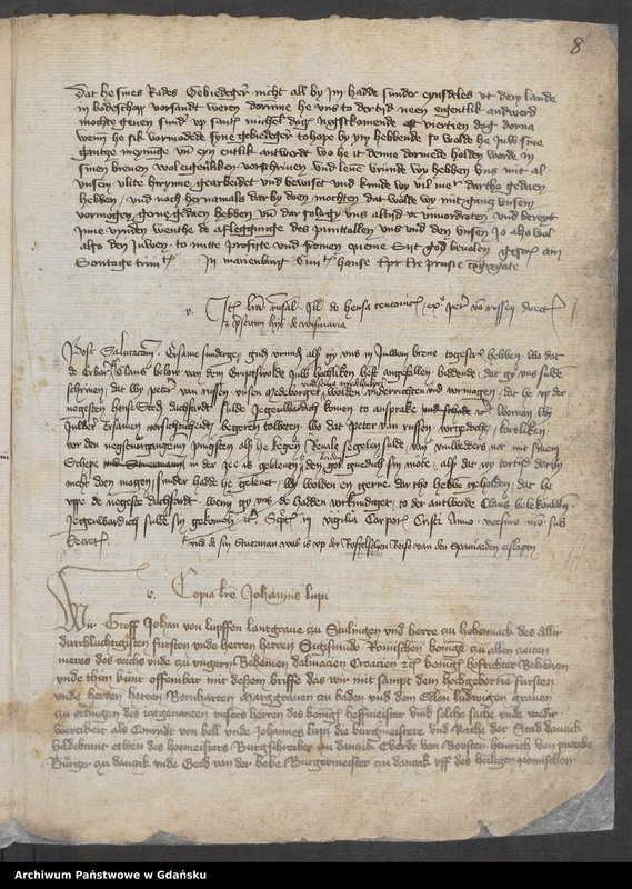 image.from.unit.number "Inceptus et inchoatus est iste Liber in quo continentur copie literarum a Ciuitate Danczik et aliis ciuitatibus huius provincie hinc inde missarum. Anno Domini Millesimo CCCC vicesimo. [Liber missivarum]"