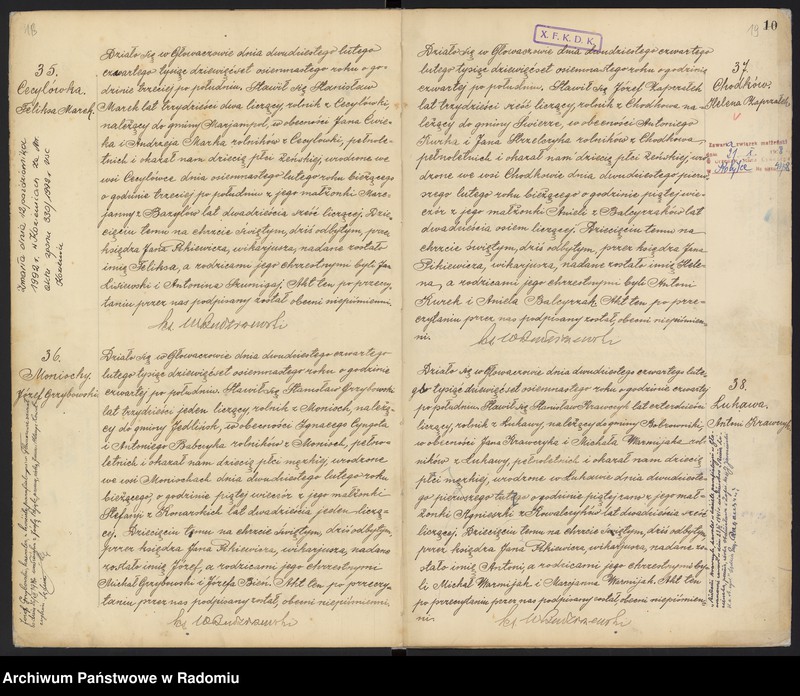 image.from.unit.number "Urząd Stanu Cywilnego w Głowaczowie Akta urodzeń, małżeństw, zgonów 1918 rok"