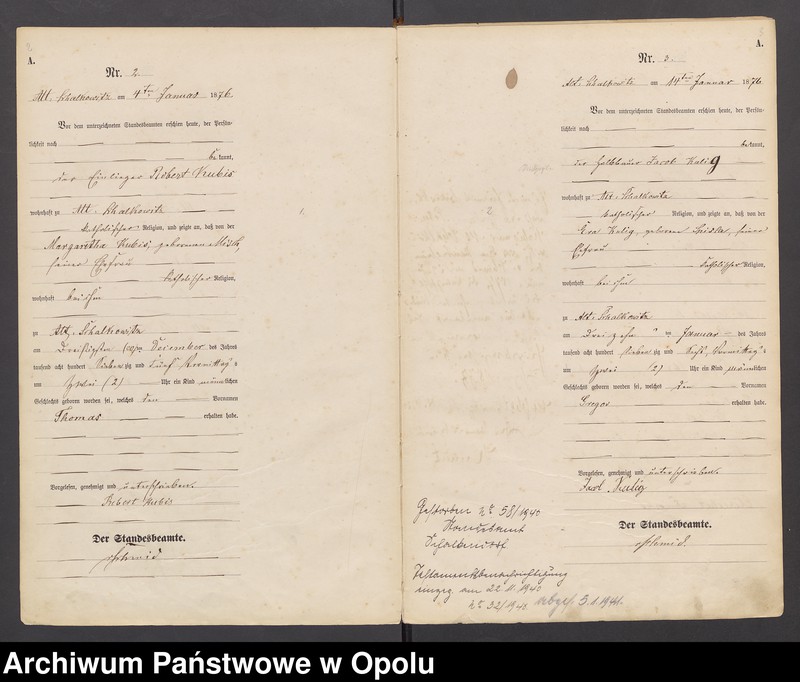 image.from.unit.number "U.S.C. Siołkowice St.[are] Księga aktów urodzeń miejscowa rok 1876"