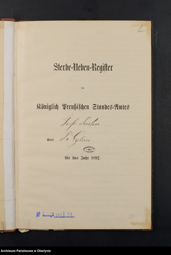 image.from.unit.number "Sterbe-Neben-Register Nr 1 - 77"