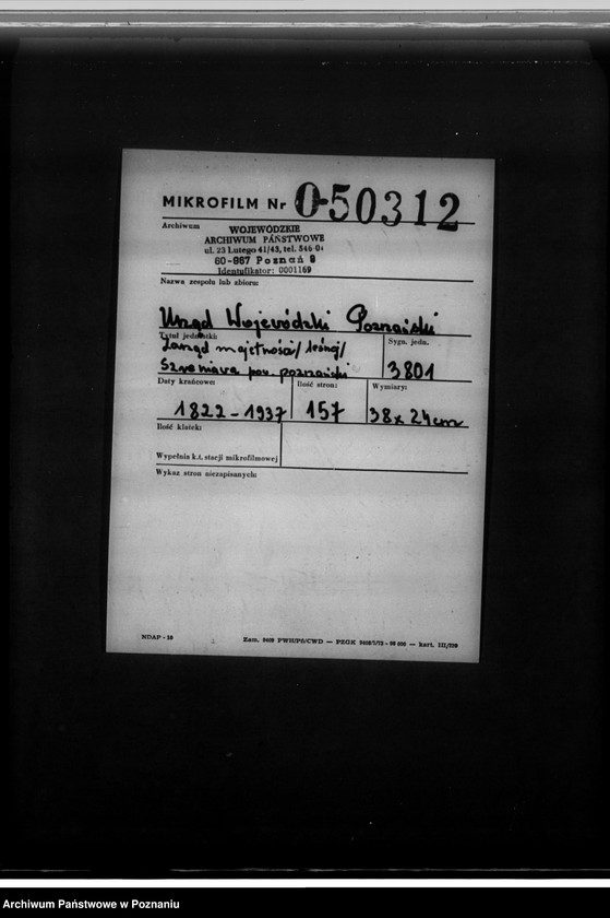 Obraz 2 z jednostki "Zarząd majętności /leśnej/ Szreniawa powiat poznański"