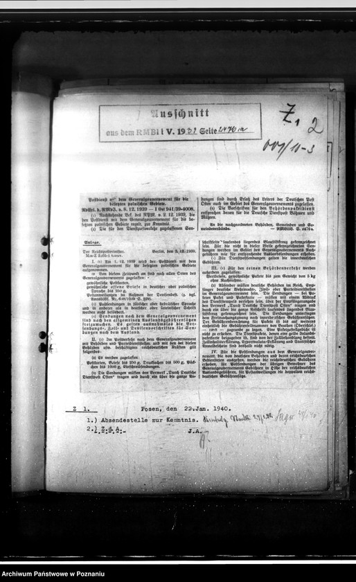 Obraz 6 z jednostki "Verkehr mit der Reichspost- allgemein"