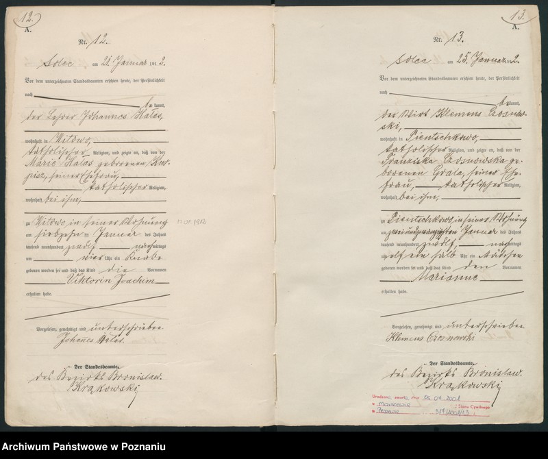 Obraz 9 z jednostki "Geburts-Haupt-Register"