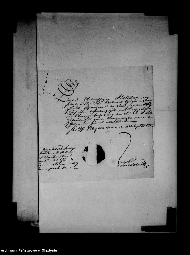 image.from.unit.number "/Schriftwechsel des Kommandeurs der 2 Kavalerie- Brigade Gf. Karl Lehndorff u. a. /"