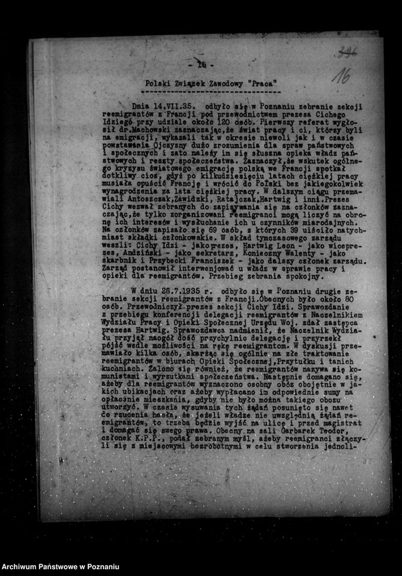 Obraz 20 z jednostki "Sprawozdania sytuacyjne okresowe ze stanu bezpieczeństwa /nr 7-12// za miesiące lipiec-grudzień 1935 r."